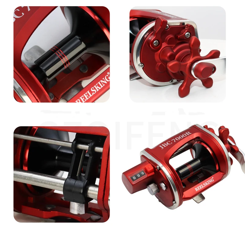 ZYZ rueda de tambor con pantalla Digital, carrete de pesca de barco de mar profundo con conteo de precisión, taza de alambre de gran capacidad, carrete de pesca de plantilla de agua salada - imagen 5