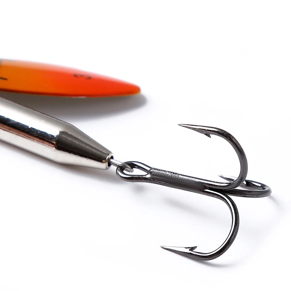 FTK-señuelo de pesca giratorio de latón, Material de fundición larga, doble pieza con anzuelo triple, cuchara, cebo, accesorios de pesca de carpa - imagen 4