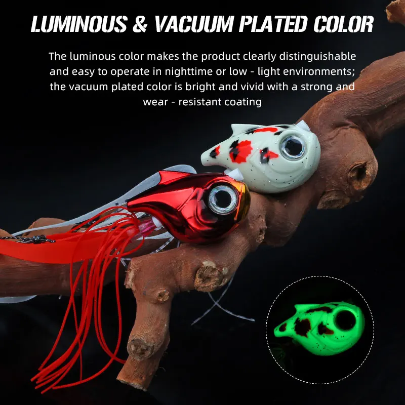 Jig Tairaba Tairubber – Señuelo metálico con falda para jigging pesado - imagen 3