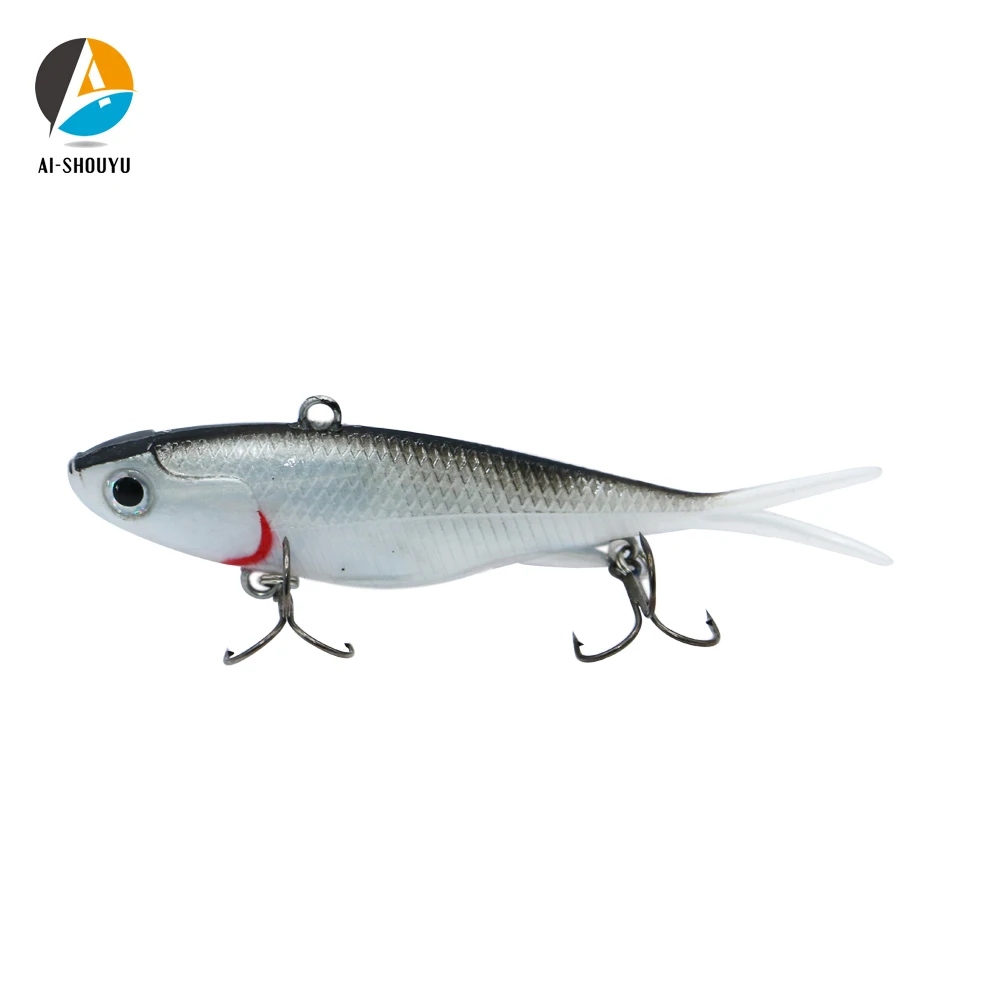Señuelo pesca en hielo Wobbler de silicona suave 11,5 cm AI-SHOUYU - imagen 3