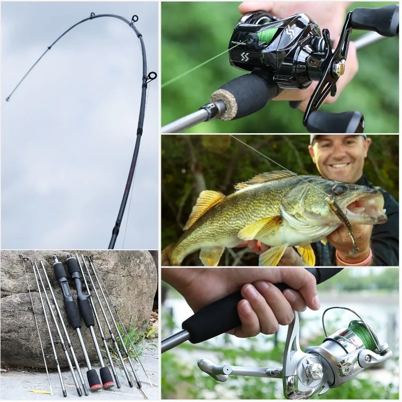 Caña de Pesca Sougayilang Ultraligera Carbono 5 Tramos Viaje - imagen 4