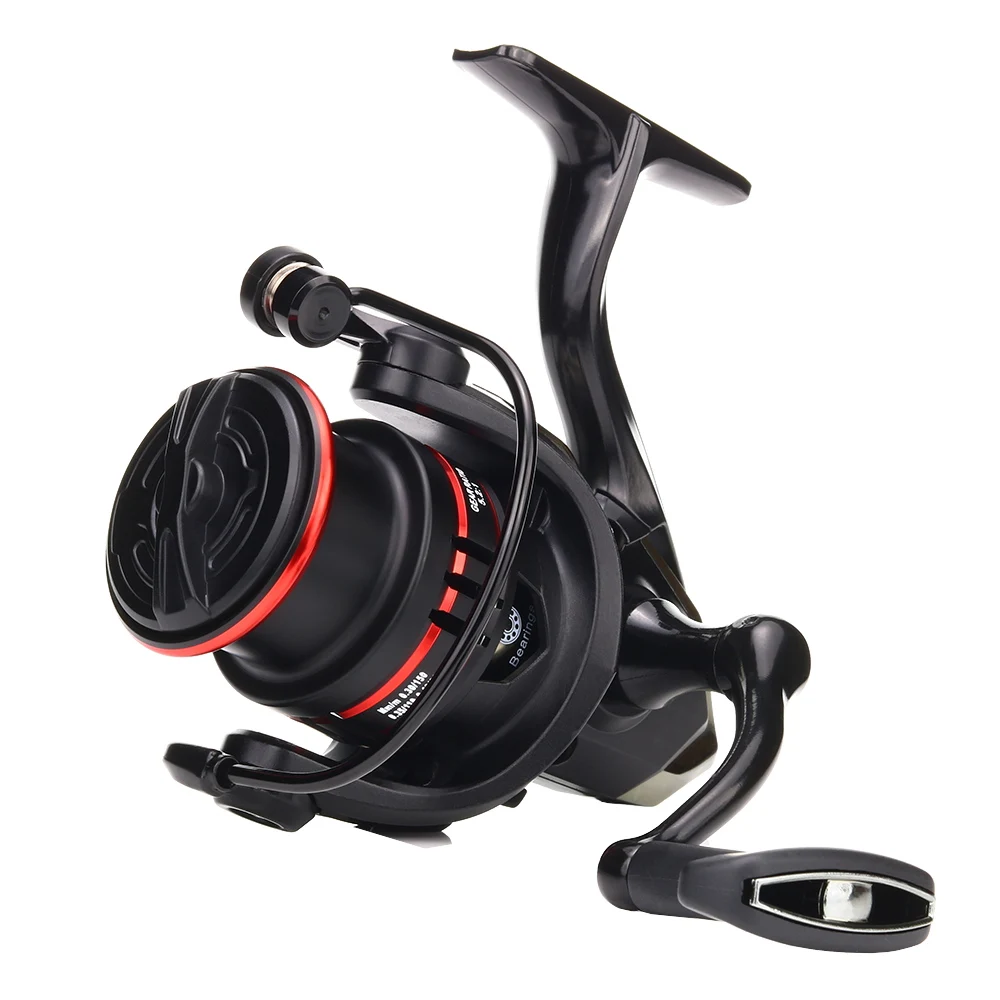 JOSBY-carrete de pesca 5,2: 1, rueda giratoria de JK1000-7000, arrastre máximo de 12Kg, rodamiento sin costuras, bobinas giratorias de carpa, carrete de Metal para agua salada - imagen 3