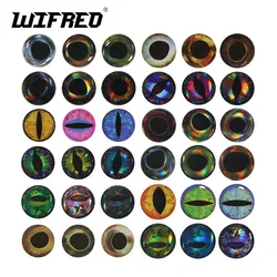 Wifreo 183 Uds mezcla holográfica 3D ojo de pez epoxi ojos de pesca realistas materiales de atado de moscas para Streamer moscas de agua salada señuelos Jig