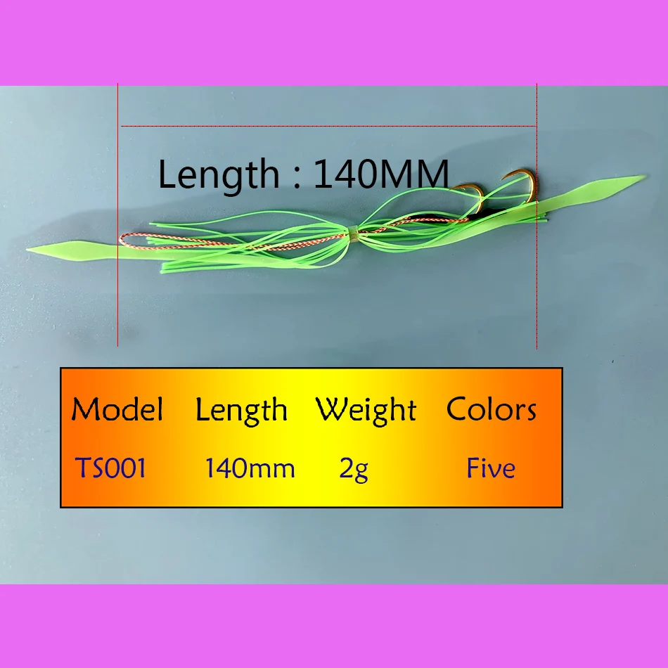Señuelo de pesca Testar, falda de goma de silicona, aparejo Tenya, anzuelo de asistencia, deslizador de pesca, plantilla Tai Kabura, parte inferior, Madai, calamar, pargo, Jigging - imagen 3