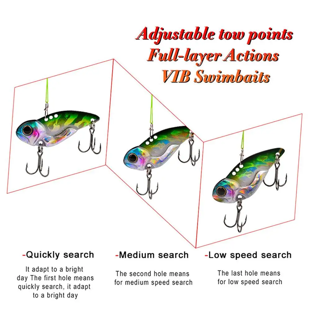 Señuelos de lentejuelas de 5g/7g/10g/15g/20g, 5 cucharas de pesca de piezas, cebos duros sumergibles de fundición de larga distancia, hoja Vib - imagen 3