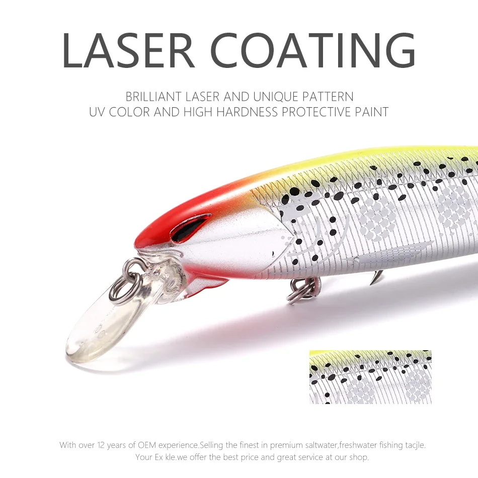 MOOKZZ Señuelos de Pesca artificiales, cebos Wobblers de alta calidad, suspensión caliente, modelo Crankbaits 19g - imagen 2