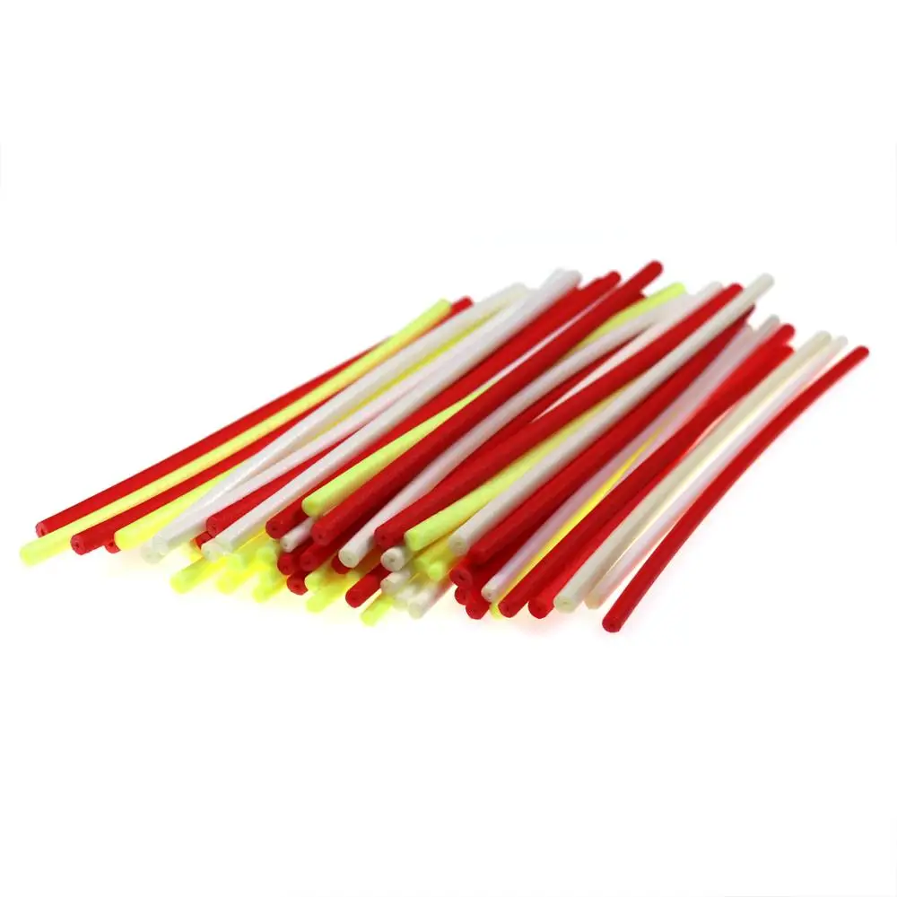 5 paquetes/100 Uds. Flotador de pesca de agua salada de carpa de espuma Semi suave, aparejos de flotador, cilindro de tubo de aparejo, flotadores DIY, venta al por mayor, rojo y blanco - imagen 5
