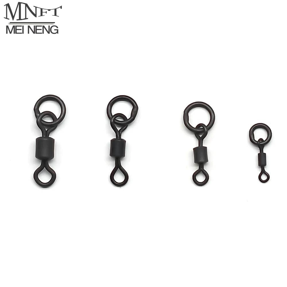 MNFT 40 Uds. Anillo flexible de cambio rápido aparejo giratorio Terminal para hacer aparejos accesorios de pesca de carpa - imagen 2