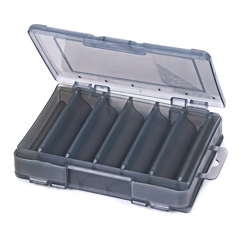 Caja de herramientas de pesca, caja de plástico para equipo de pesca con 12 compartimentos de doble cara, caja de almacenamiento para anzuelos de cebo - imagen 2