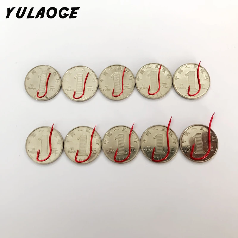 20 unids/bolsa anzuelos de pesca rojos con púas de doble vástago gancho de soporte de cebo para pesca con cebo vivo para pesca en la playa anzuelo con cebo vivo - imagen 4