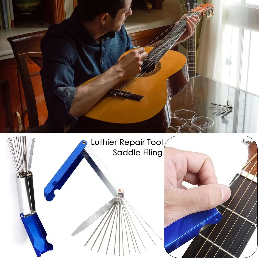 Herramientas de reparacion Luthier para guitarra: limas de traste y tuerca - imagen 3