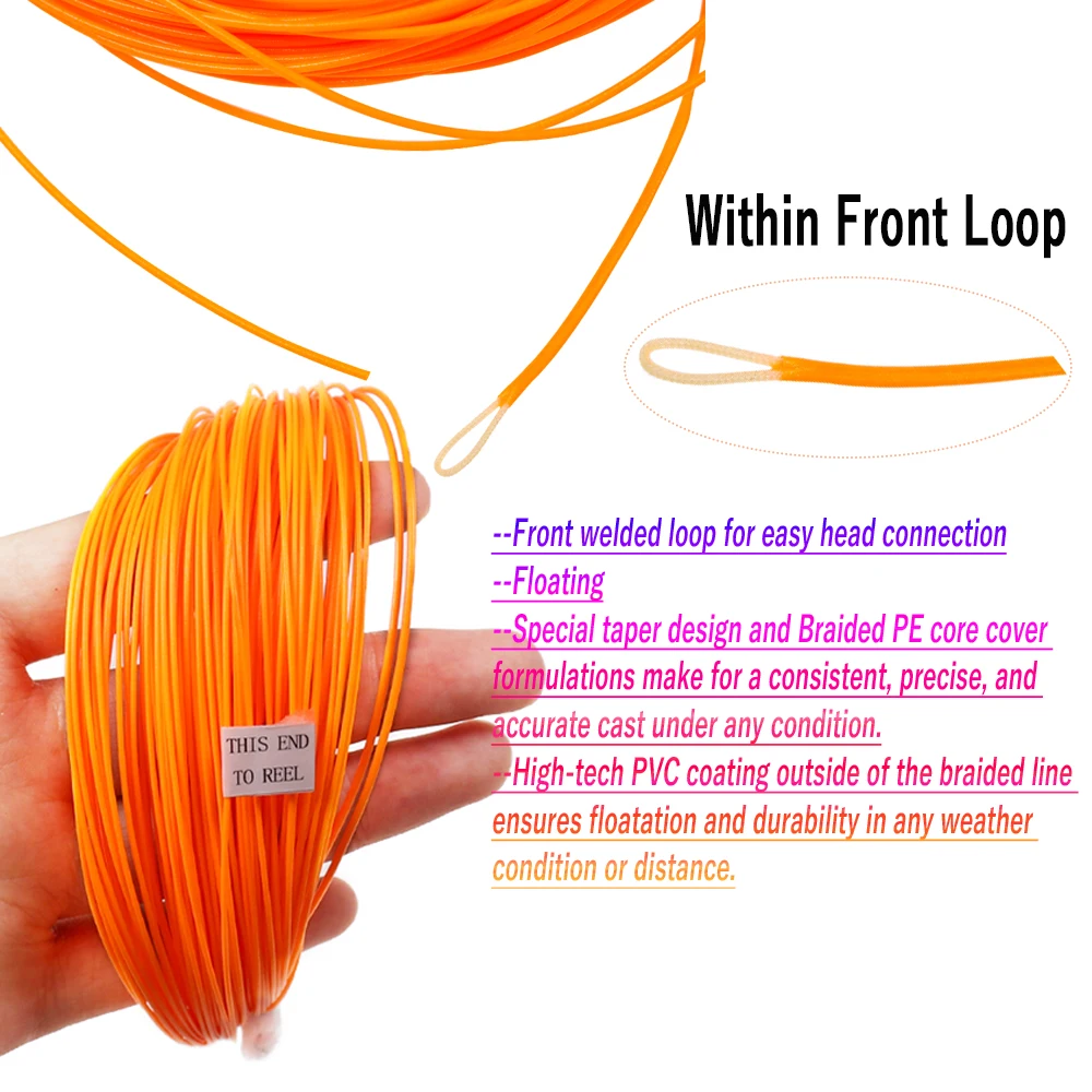 Wifreo-línea de tiro de mosca flotante con bucle frontal, líder cónico de nailon, línea de pesca con mosca - imagen 4