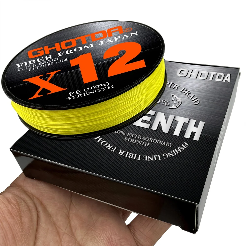 Sedal de pesca X12 PE, cable de 12 hebras, más duradero, para agua salada, 25lb-92lb, tejido extremadamente fuerte, 0,14mm-0,4mm, novedad - imagen 3