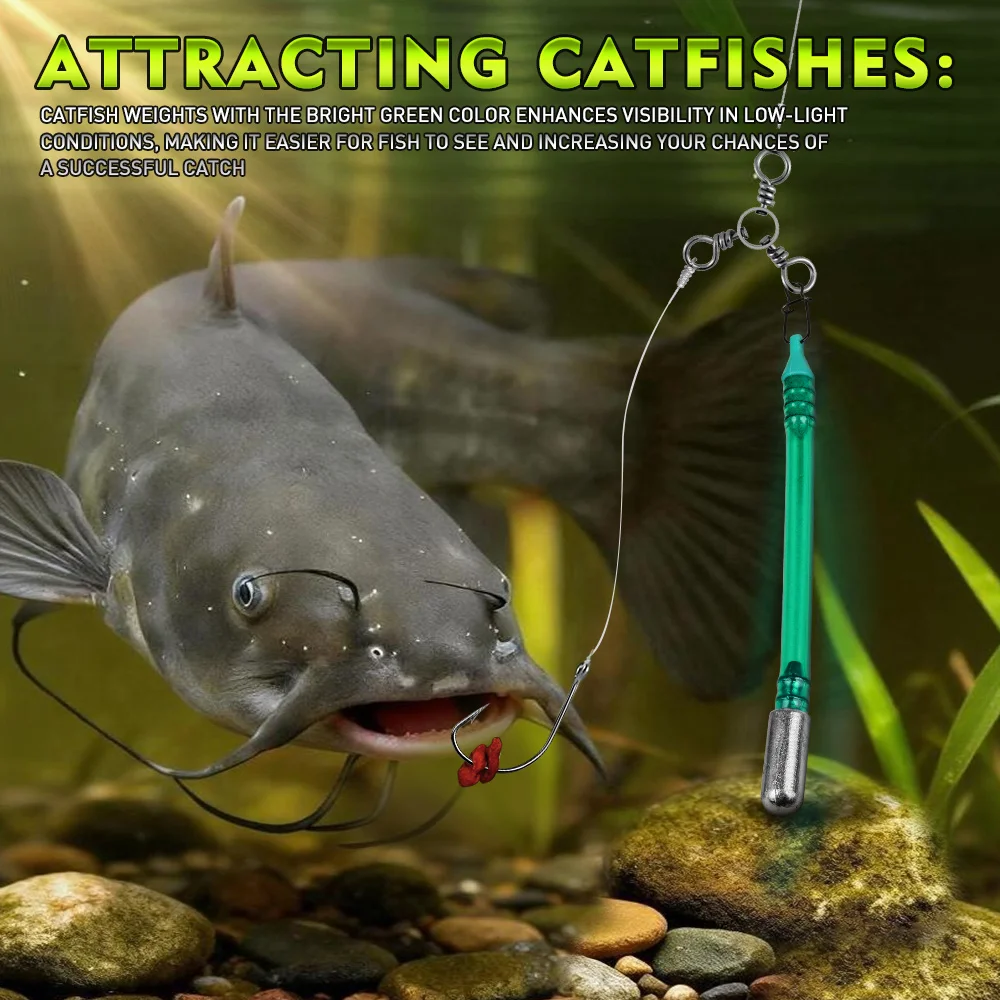 PROBEROS - Juego de 5 Pesas de Arrastre para Pesca de Bagre, Plomadas de Arrastre para Pesca de Arrastre, Plomadas sin Enredos para Rebote en el Fondo - imagen 3