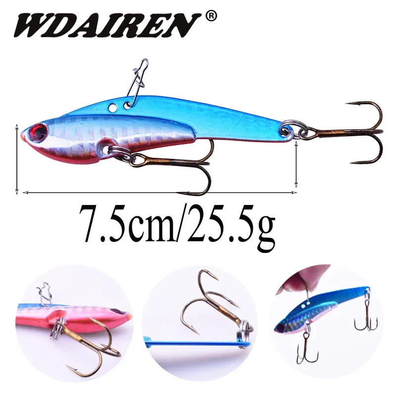 Señuelo de pesca hundido, 7,5 cm, 25,5g, cuchara con vibraciones, cebo de pesca, lubina, cebo Artificial, cigarra, Vibbait, 1 ud. - imagen 2