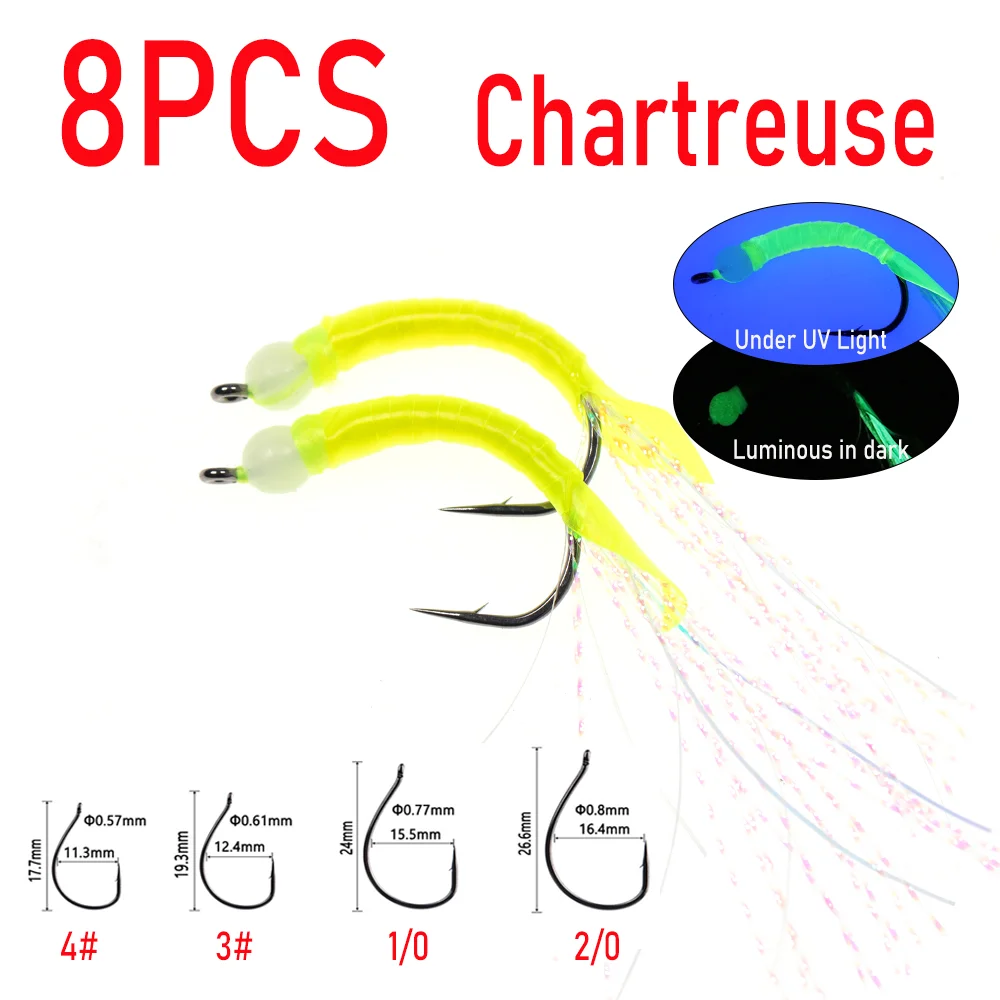 8pcs Chartreuse