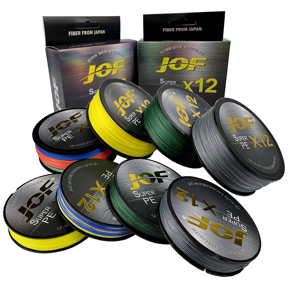 JOF12-Hilo de pescar trenzado de 300M, 500M, PE, trenzada, TRESS peche, tejido para pesca en agua salada, multifilamento superfuerte, 12 hilos - imagen 4