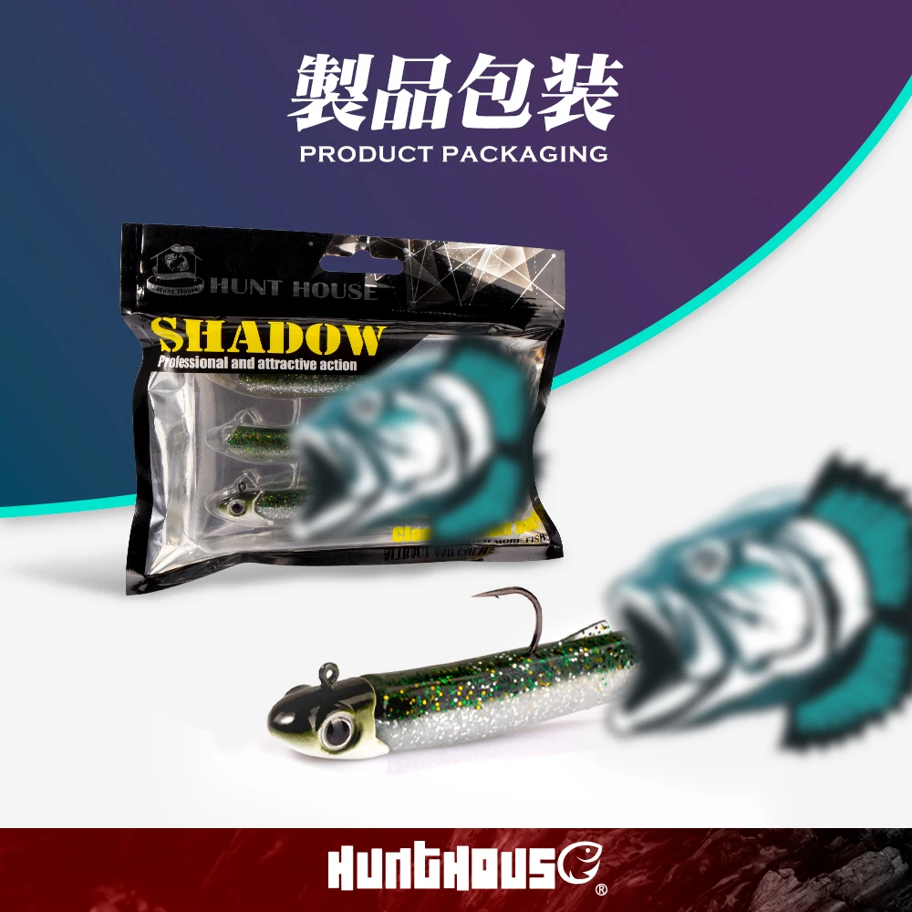 Hunthouse Jig Head Minnow Vinilo para Lubina Agua Salada - imagen 3