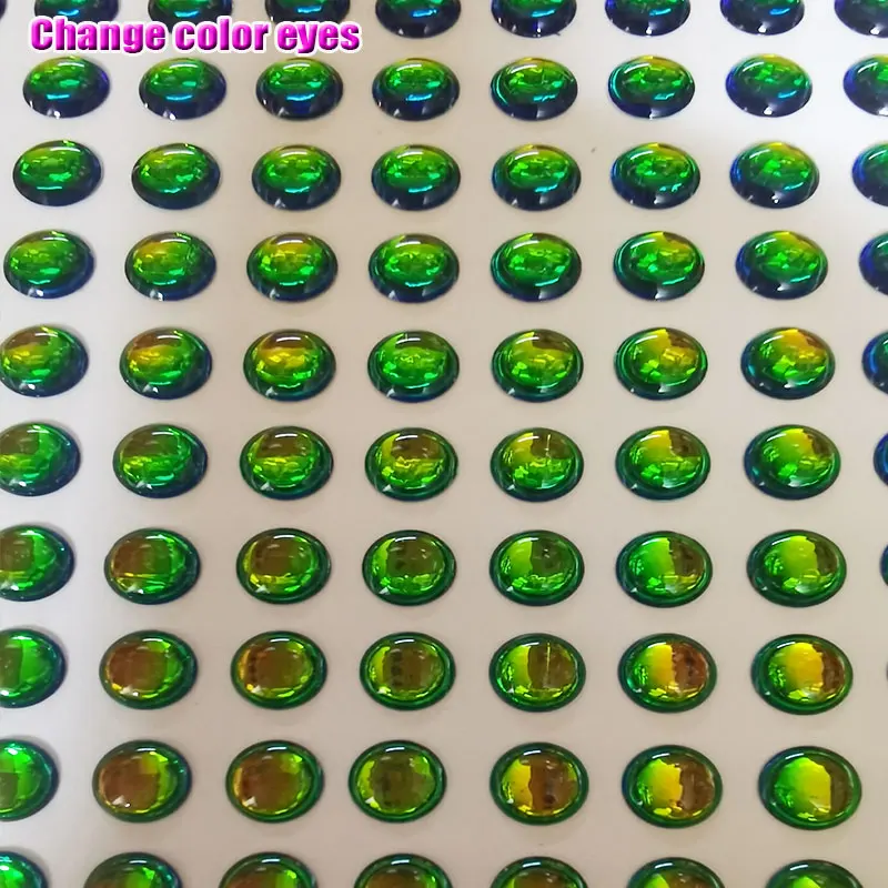 NUEVO señuelo ojos cambio de color ojos ilusión de colores ojos de pez 3d color sólido señuelo de pesca ojos 500 unids/lote - imagen 5