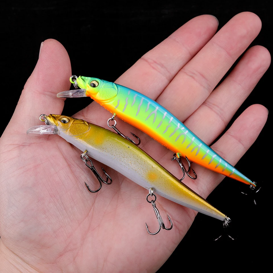 WALK FISH-señuelo de pesca con suspensión para pececillos, anzuelo duro con ojos 3D, 105mm, 8,8g, aparejos flotantes - imagen 2