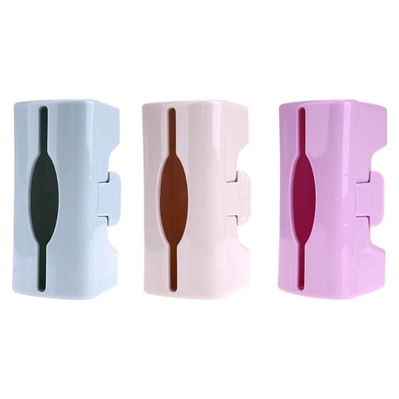 Caja de almacenamiento de acabado de bolsa de basura montada en la pared, caja de extracción de bolsa de plástico de cocina - imagen 3