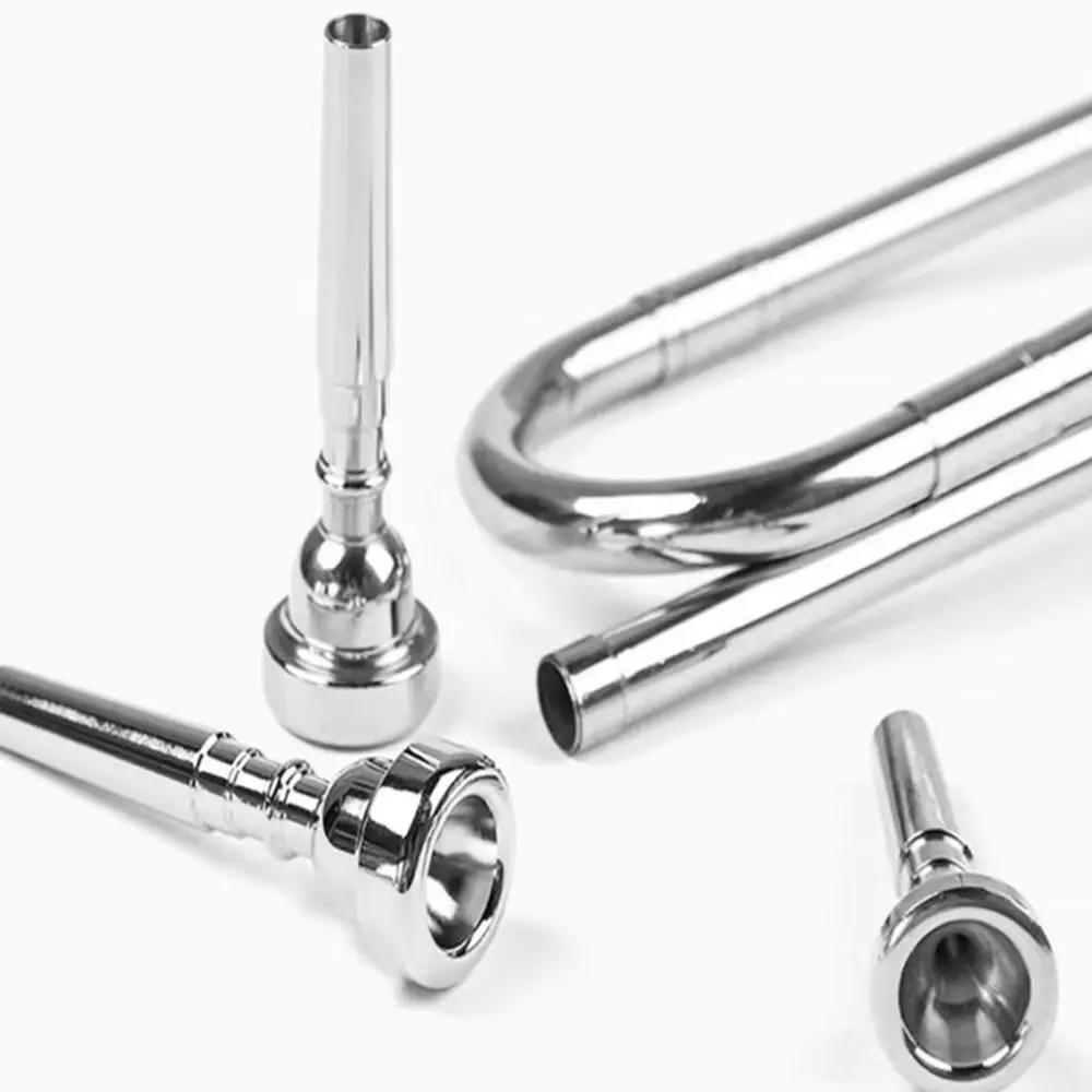 Boquilla de trompeta 3C/5C/7C, accesorios de instrumentos musicales de latón dorado/plateado, dispositivo de práctica profesional Universal - imagen 3