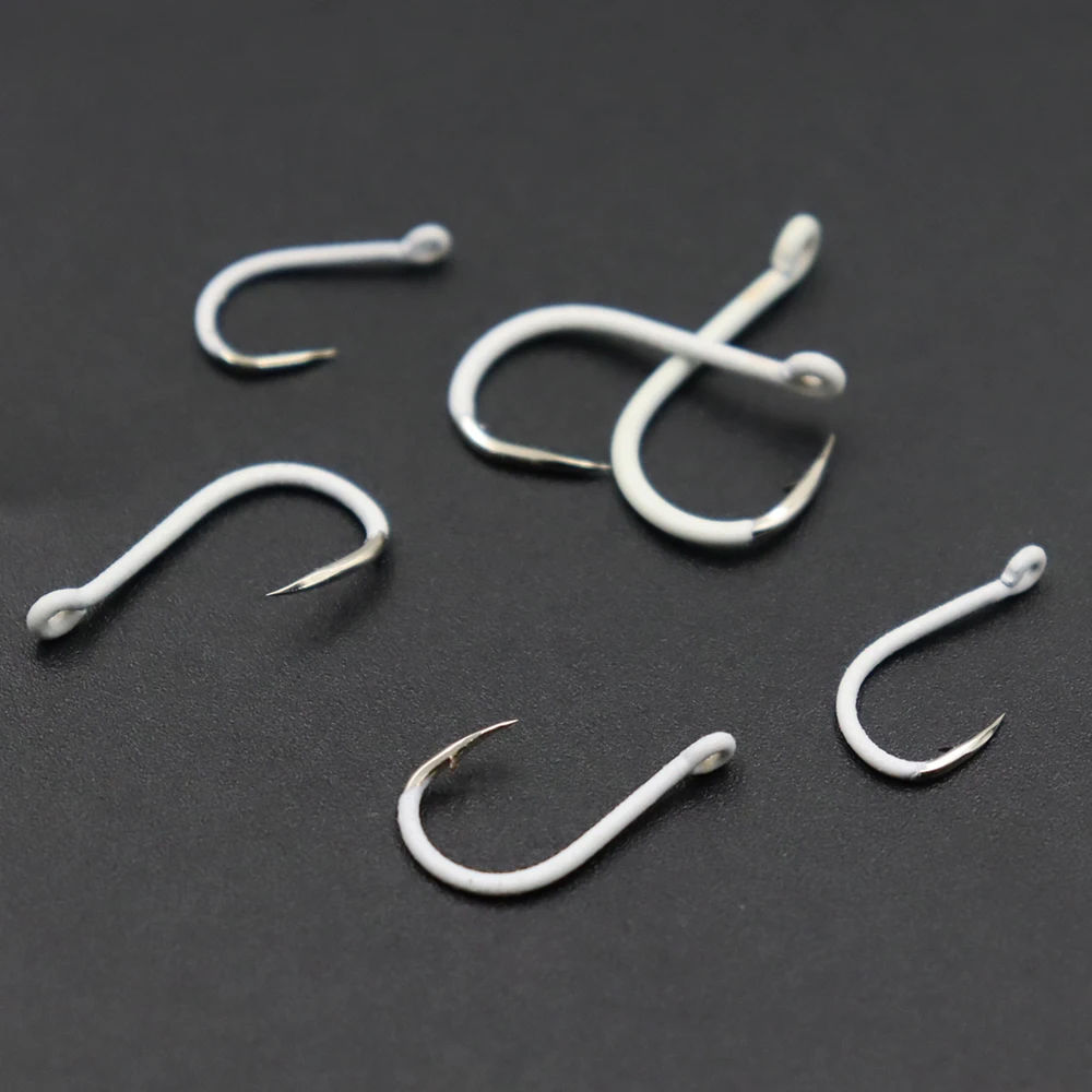 ZYZ 8 ~ 10 piezas Gancho Chinu luminoso Tamaño 1 # -6 #   Anzuelos de acero rico en carbono, puntas de anzuelo compensadas afiladas, anzuelo de pesca de agua dulce y salada - imagen 5
