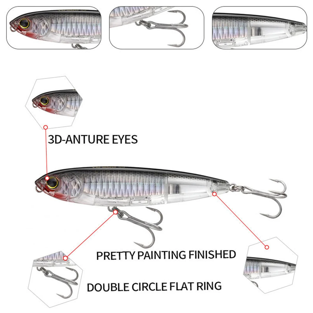 Señuelo de pesca de 10cm y 17,5g, cebo duro Artificial de fundición larga, Japan3DF Wobbler, flotante, para trucha y lubina - imagen 5