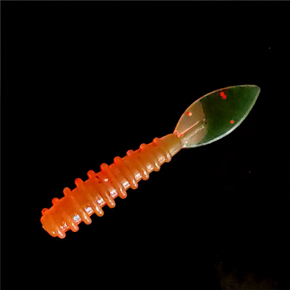 Señuelo de pesca de 10 piezas, 0,3g, 3,5 cm, mini gusano suave, camarón, Jerkbait, Océano, Roca, lubina, olor a pescado suave, Leurre Souple - imagen 3