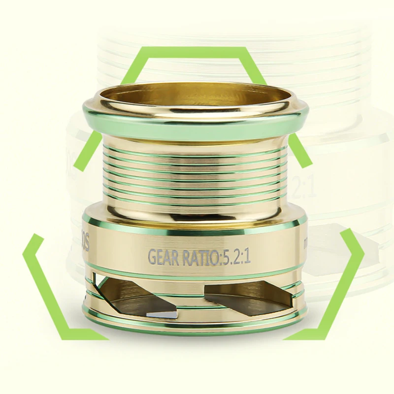 Carrete de Pesca giratorio de aleación de aluminio 5,2: 1, alta calidad, 1000/2000, rueda de Pesca fuerte de lubina, carrete de baitcasting - imagen 3