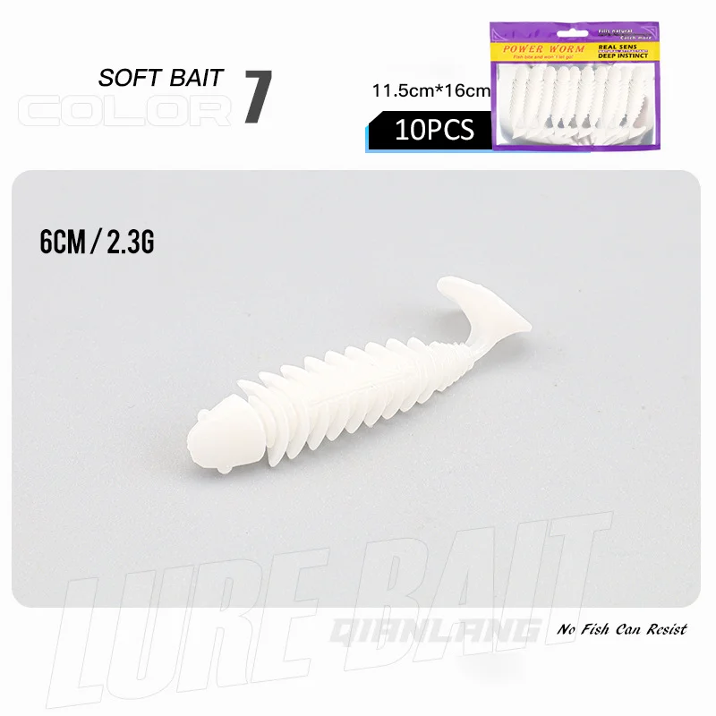 Señuelos de vinilo 4cm y 6cm – Swimbaits para carpa y lubina - imagen 5