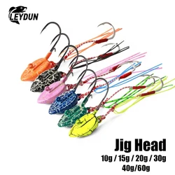 Señuelos de Pesca Leydun, Jighead de 10g, 15g, 20g, 30g, 40g, 60g, Tenya Madai, Jig para Agua Salada, Jighead de Plomo, Cebo para Pesca en Mar, Camarones de Goma