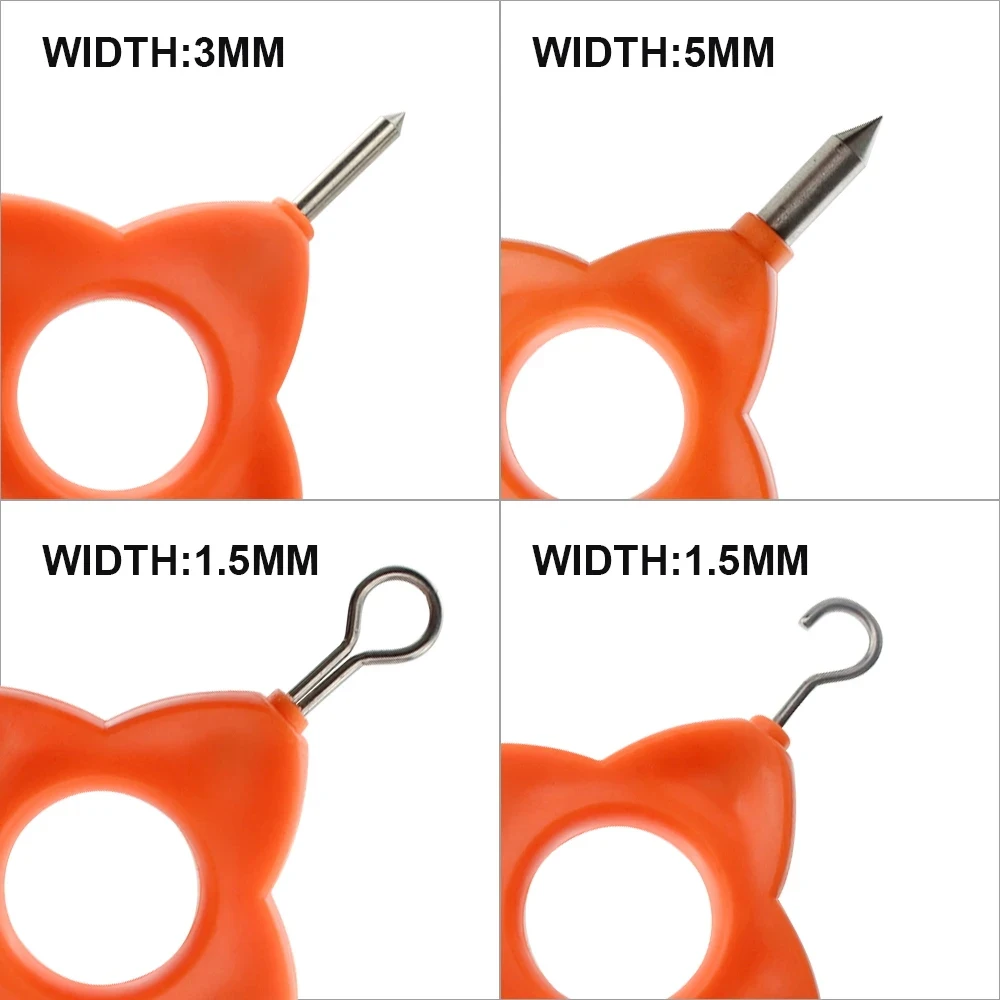 Hirisi-calibrador de pelo multiherramienta para pesca de carpa 4 en 1, pelador de eslabones de gancho, accesorios y herramienta de medición para aparejos de cabello Chod - imagen 2