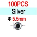 5.5mm Silver 100pcs