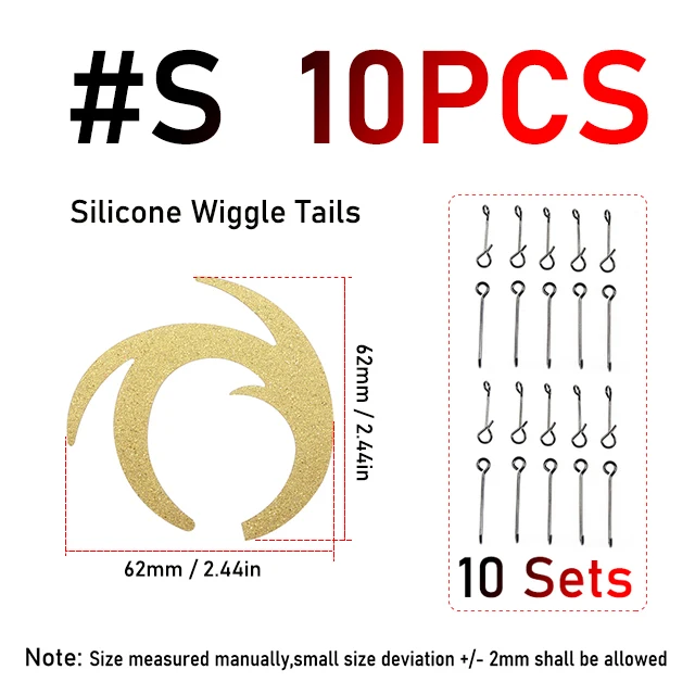 10pcs golden S
