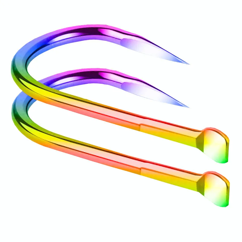 Equipo de pesca de 50 piezas, punta de acero de tungsteno de doble ranura, color XGD, sin gancho de púa, accesorios de pesca - imagen 2