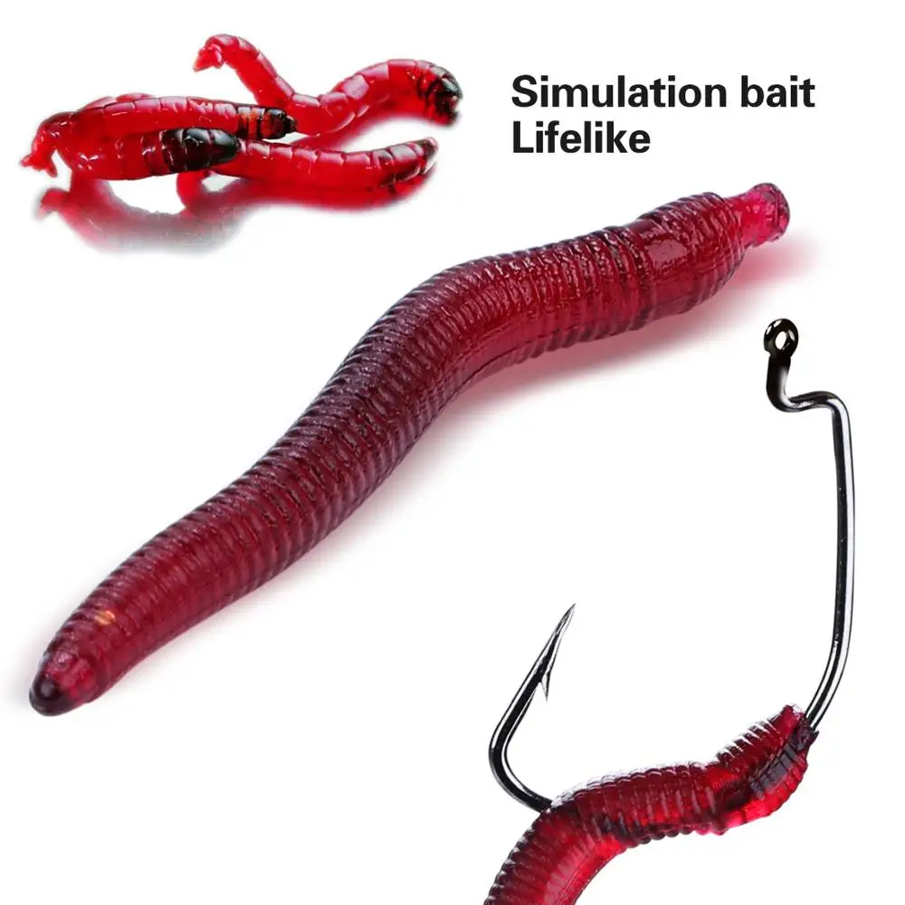 Sougayilang 50-200 Uds señuelo de pesca suave simulación gusano 4cm 0,3g señuelos artificiales realistas olor a pescado señuelo de lubina aparejos de pesca - imagen 5