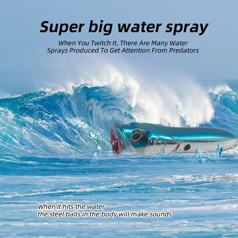 Señuelo de pez grande de 180mm, cebo duro Artificial con ojo 3D, aparejos de pesca para lubina, depredador de agua salada, equipo de pesca, uso multisuperficie - imagen 5