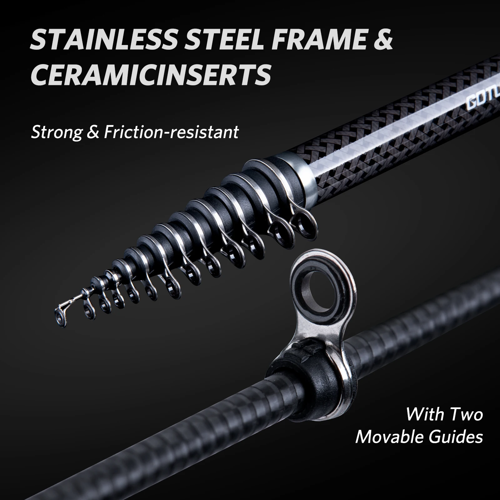 Goture FIERY 30T caña de pescar telescópica de carbono en roca 3,6 M-7,2 M caña ultraligera señuelo carpa viaje océano caña de pescar giratoria - imagen 3