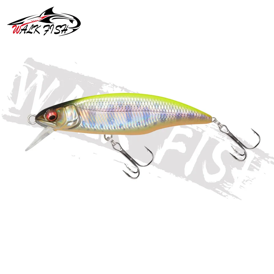 WALK FISH-señuelo de pesca de pececillos, 1 piezas, ojos 3D, 50mm, 3,5g, cebo duro de plástico Artificial, Wobbler, Crankbait, pesca en el mar de invierno - imagen 2