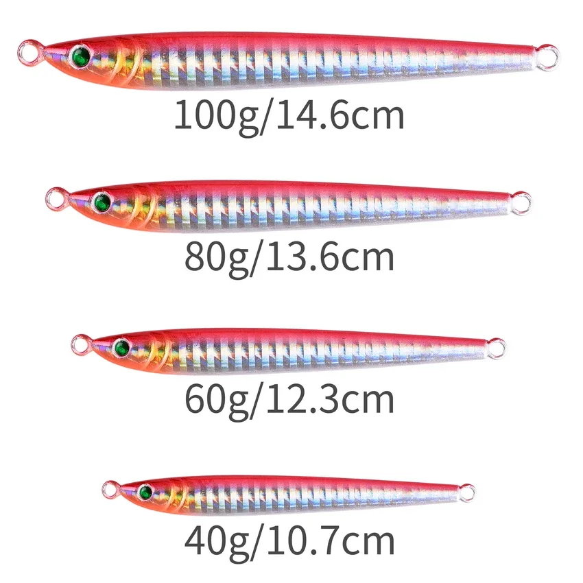 5 unids/lote plantilla de Metal señuelo de pesca cuchara de Jigging de fundición lenta 7G 10G 14G 17G 21G 40G 60 80G 100G cebo de Metal de plomo Artificial aparejos de mar - imagen 2