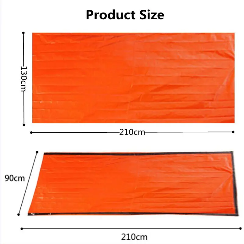 Bolsa de manta de emergencia, saco de dormir térmico de supervivencia, manta de primeros auxilios de rescate, equipo de supervivencia, accesorios de senderismo y acampada - imagen 2