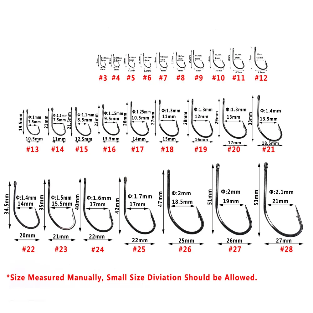 Wifreo-anzuelo de pesca de níquel negro, aparejo de mosca Nmyph Sabiki/pesca de Carpa/anzuelos de señuelo de plantilla de agua salada #3-#27 - imagen 2