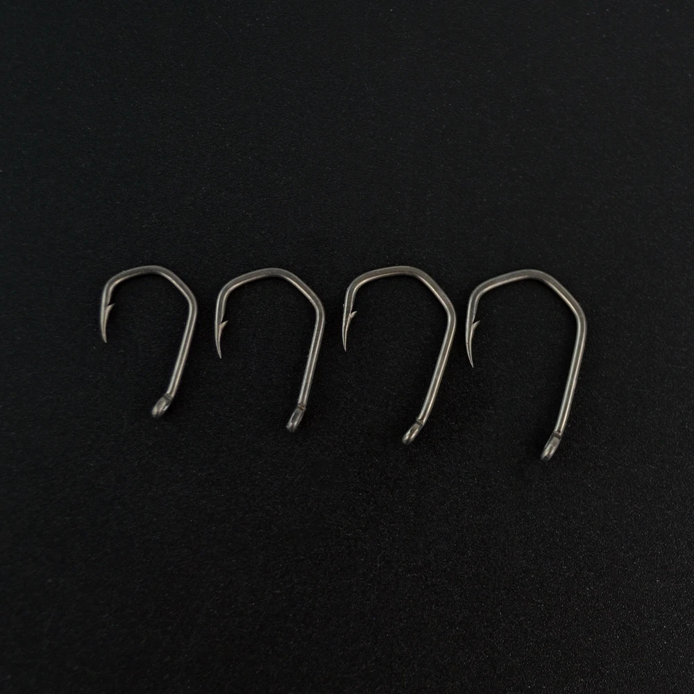 Hirisi 200 anzuelos de pesca de carpa, diseño de garra con púas, acero inoxidable recubierto de PTFE con alto contenido de carbono, con caja de almacenamiento X611 - imagen 4