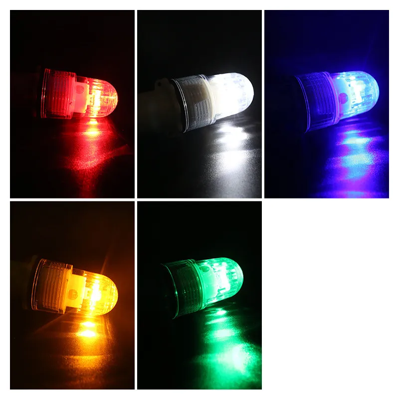 Mini luz LED de cebo de pesca ABS, lámpara de señuelo de calamar, gota profunda, resistente al agua, luz blanca y verde colorida, 1 unidad - imagen 2