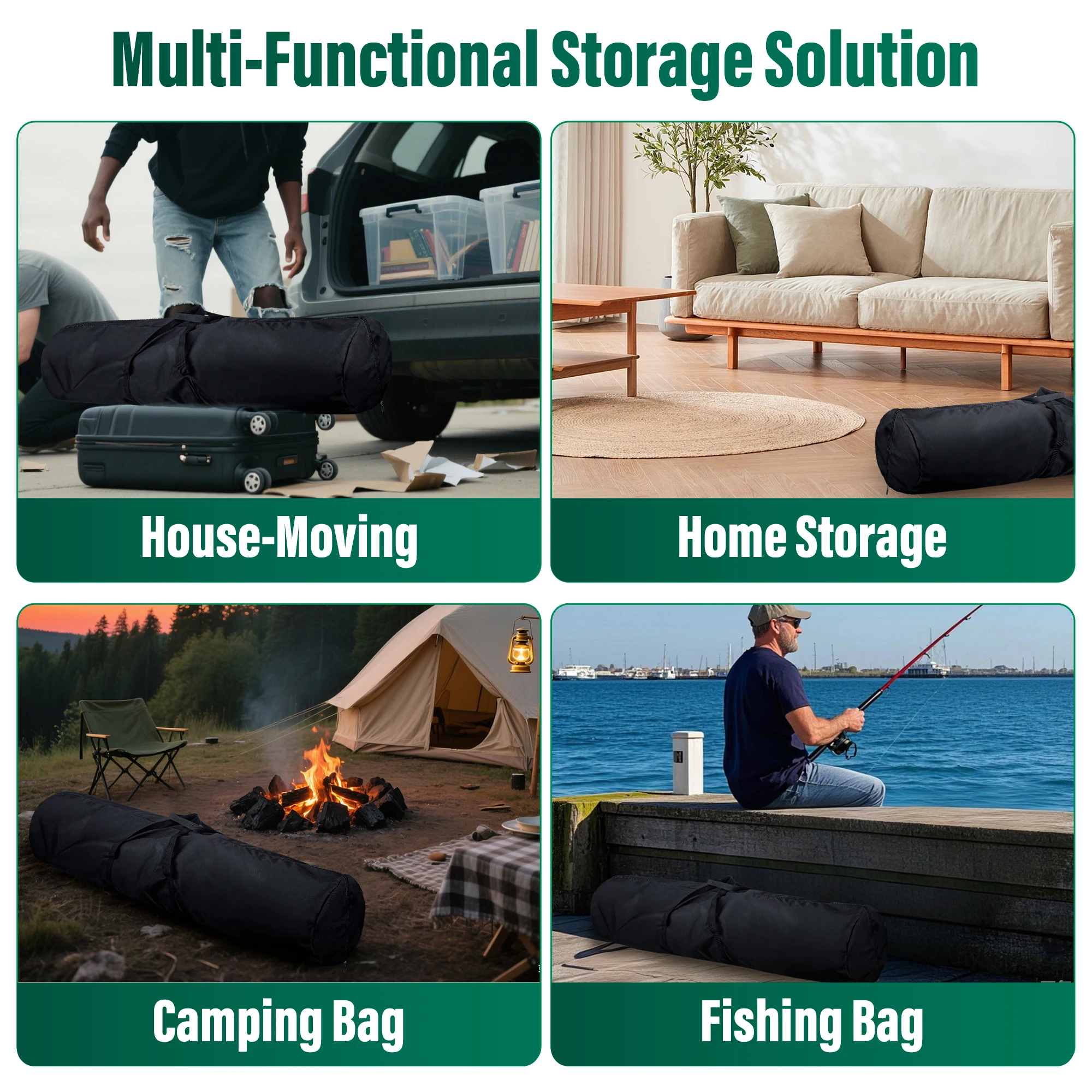 Bolsa de repuesto para silla de Camping plegable de 120cm, organizador de almacenamiento portátil con asa de transporte para tienda de campaña, pesca, acampada al aire libre y senderismo - imagen 5