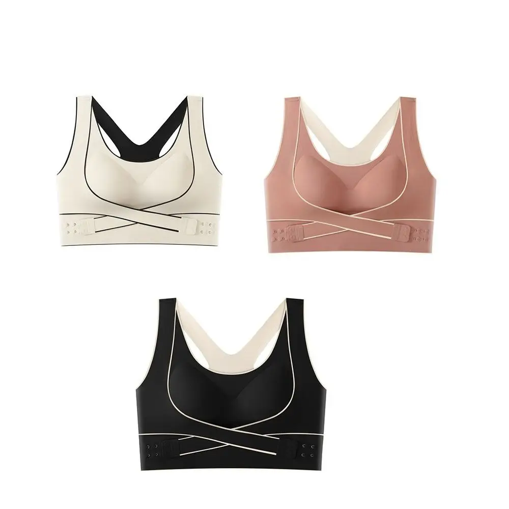 Sujetador deportivo acolchado inalámbrico a prueba de golpes, sujetador de entrenamiento transpirable para Fitness, ropa interior cómoda para Yoga que absorbe la humedad - imagen 5