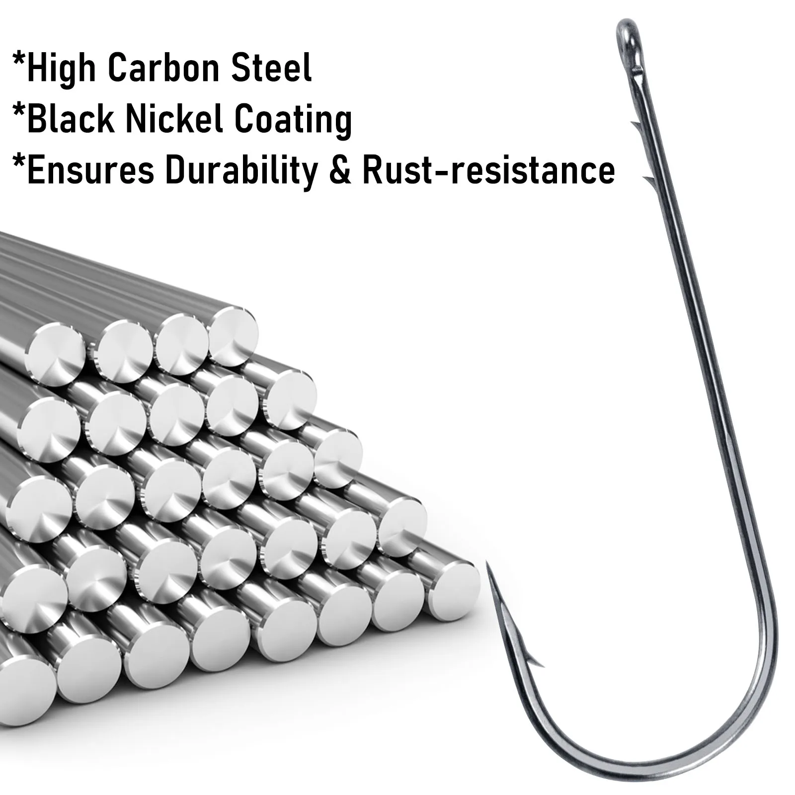 20 piezas anzuelos de gusano, anzuelo de pesca de vástago largo, anzuelo Baitholder, anzuelos de lubina en línea para cebo blando, Swimbaits, aparejo Texas - imagen 4