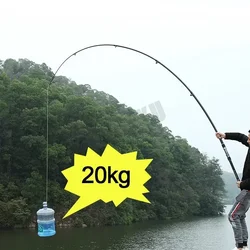 Caña de pescar telescópica de carbono para mar y barco