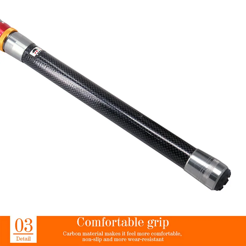DEUKIO-caña de pescar giratoria de fibra de carbono, aparejo telescópico de alta calidad, 3M, 2,7 M, 2,4 M, 2,1 M, 1,8 M - imagen 5